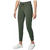 Mondetta Ladies' Moisture Wicking Ultra-Soft Jogger Pants (XX-Large, Green (Olive))