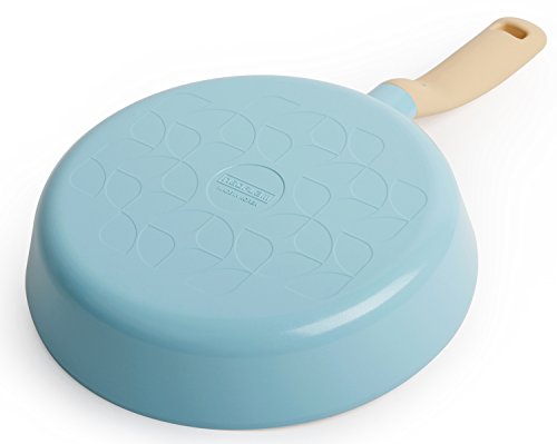 Neoflam Retro Cast Aluminum Frying Pan with Soft-Touch Handle and Ceramic Non-Stick Coating Skillets, 10", Mint