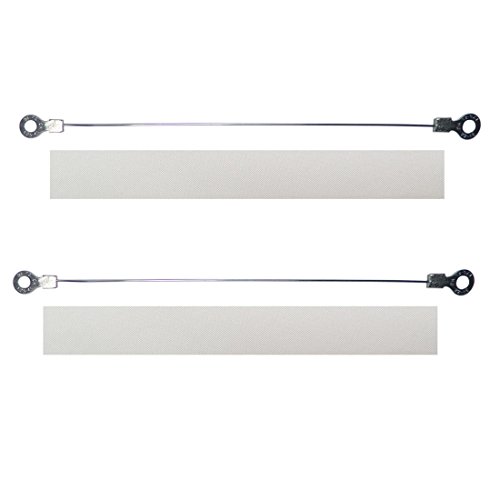 16-Inch Hand Heat Seal Closer Impulse Sealer Accessories Repair Kit Heat Elements PTFE Cloth Covers, 2 Pcs heating element+2 Pcs PTFE Cloth (Diameter 0.6mm) - Thumbnail 2