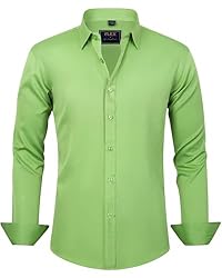 J.VER Men's Dress Shirts Solid Long Sleeve Stretch