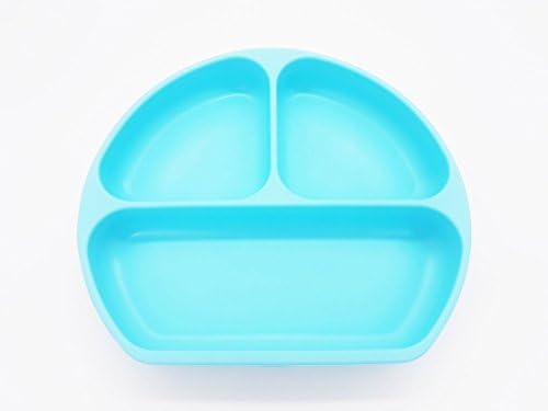 Silicone Baby Placemat for Food Big Secure Suction Food Grade BPA Free Dishwasher and Microwave Safe, Soft, Skid Resistant and Unbreakable(Blue)
