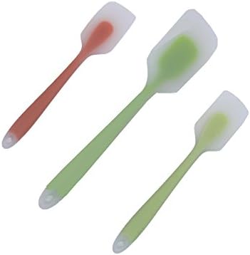 Silicone Spatula Set 3 Piece Colorful Easy Flex Rubber Baking Spoon Tool Cooking Baking Mixer Scraper Seamless Kitchen Utensils Set …