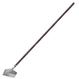 Nisaku NJP2520 Long Sidewalk and Garden Weeder and Sweeper, Authentic Tomita (Est. 1960) Japanese Stainless Steel, Blade Width-7.25", Polished 51" Wood Handle