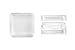 SE 12 Stackable Square Plastic Containers - 8741BB
