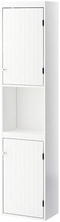 Ikea Silveran Hochschrank Mit 2 Turen In Weiss Amazon De Kuche Haushalt