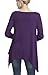 Urban CoCo Women's Long Sleeve Handkerchief Tunic Top with Thumb Hole Flowy Shirt (XX-Large, Purple)
