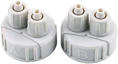 Goldyqin DIY ABS CO2 System Kit Generator Part Bottle Cap with Tubes for Planted Aquarium A/B Interface Portable Light Weight