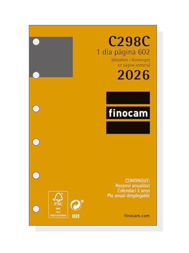 Finocam Classic Jahreseinlagen 2026, 1 Tag Seite, Januar 2026 - Dezember 2026 (12 Monate), Katalanisch