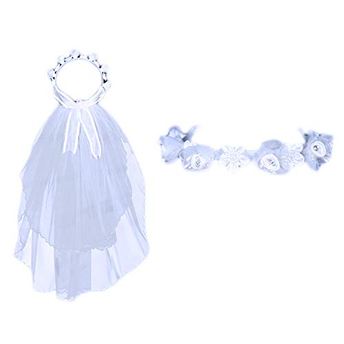 First Communion Veil (Floral Tiara)