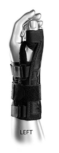 Wrist Brace with Thumb Stabilizer - Support for De Quervains, Sprains, Arthritis, and Bursitis Pain - Lightweight, Hypoallergenic Wrist/Thumb Spica By BioSkin (Medium-Large (Left))