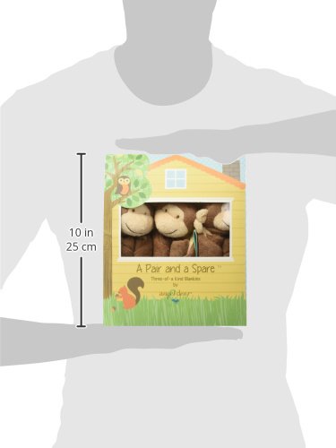 Angel Dear Pair and a Spare 3 Piece Blanket Set, Brown Monkey