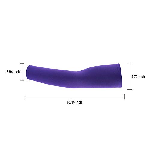 SUPOW Outdoor Sports Bike, Cycling, Hiking Armband Basketball, Baseball, Football, Shooting, Arms Protector, Breathable, Lycra, Uv Protection, Sweat Fast Dry Arm Cooler Guard, Warmer Sleeves, Purple