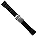Generic Polyurethane Black Link Bracelet Watch Band for Luminox Watches 23mm - PU66