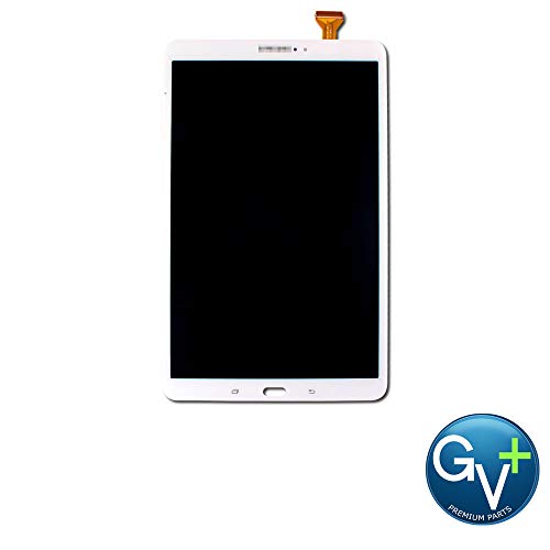 Group Vertical Replacement Screen LCD Digitizer Assembly Compatible with Samsung Galaxy Tab A 10.1 SM-T580, SM-T585 (10.1") (White) (GV+ Performance)