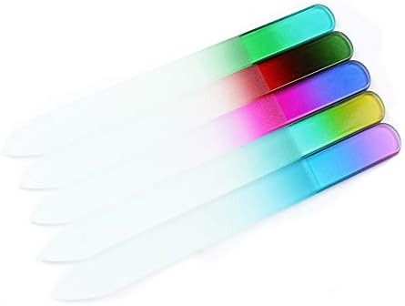 Fingerangel 爪やすり ガラス製 送料無料 新品 5個セット ネイルケア 両面タイプ 削りやすいネイルヤスリ