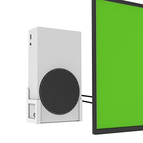 Monzlteck Wandhalterung für Xbox Serie S, aus Metall, vertikale Aufhängung an der Wand mit Power-Button Links/rechts, Wandregalhalterung für XSS