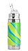 Pura Kiki 9oz/260 ml Stainless Steel Insulated Bottle w/Silicone Straw & Sleeve, 100% Plastic-Free, MadeSafe, 100% Medical-Grade Silicone Straw for Kids, Toddlers, Babies & Infant – Aqua Swirl