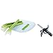 Easy Cutter by Green Kitchen | 2 in 1 Clever Chopper/Slicer Knife and Cutting Board | Premium Quality Stainless Steel Blades Set for Picture Perfect Vegetables, Fruit, Cheese & Meat Slices | Black
