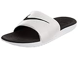Nike Men's Kawa Slide Sandal, White/Black, 9