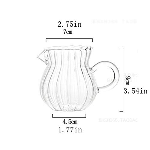 ZYLBDNB Zuckerdose milchkännchen Set Glas Milchkrug, Sirup Dispenser Jar, Aufschäumen von Milch Pitcher for Kaffee… – Bild 3