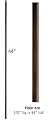 44" x 1/2" Plain Bar Iron Balusters Iron Spindles Metal Stair Parts Hollow. Oil Rubbed Bronze (Pack of 15PCS)
