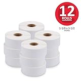 enKo Compatible Dymo Labels 30252 (1-1/8 x 3-1/2") Label for Dymo Labelwriter 450 Turbo Printer - Barcode Address Labels (12 Rolls, 4200 Labels)