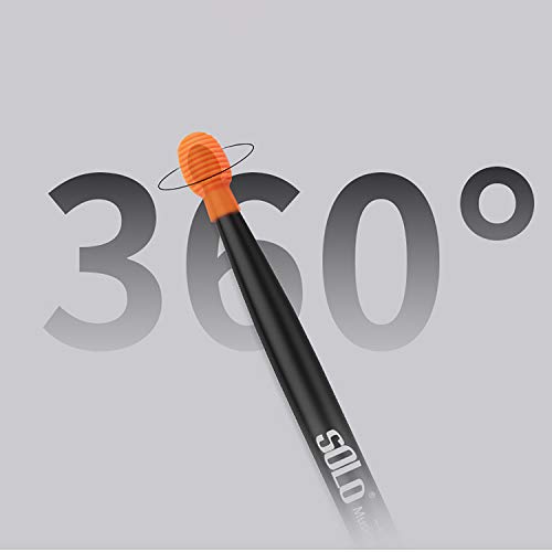 6 Pieces Drum Silent Tips Drum Dampener Silicone Drumstick Drum Practice Silent Accessories Mute Replacement for Musical Practice Instruments(Orange,Grey) - Thumbnail 3