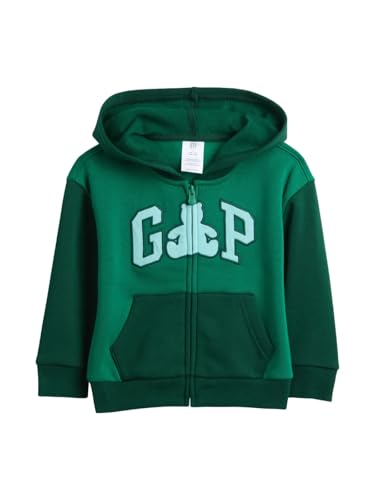 GAP Baby-Boys Novelty Logo Pullover Sweatshirt, Holiday Green, 18-24 Months