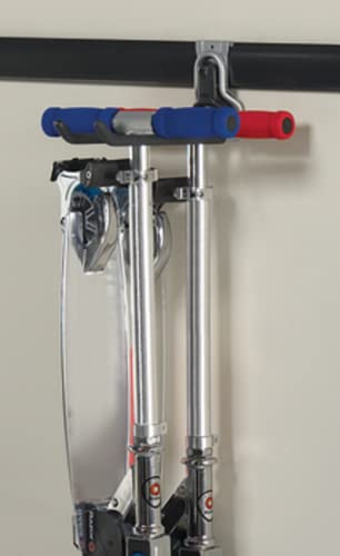 Rubbermaid FastTrack Rail Garage Organization Multi-Purpose Hook 50 lbs Capacity Satin Nickel Wall Mounted Storage System Direct Mount into FastTrack Garage Rail for Home/Garage Organization