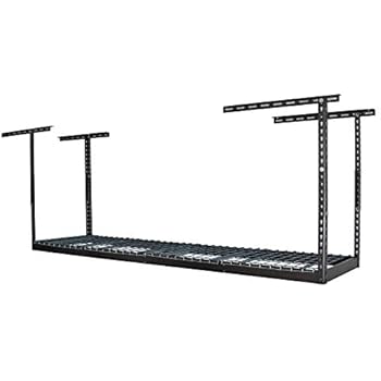 MonsterRax - 2x8 Overhead Garage Storage Rack - Height Adjustable Steel Overhead Storage Rack - 400 Pound Weight Capacity (Hammertone, 24