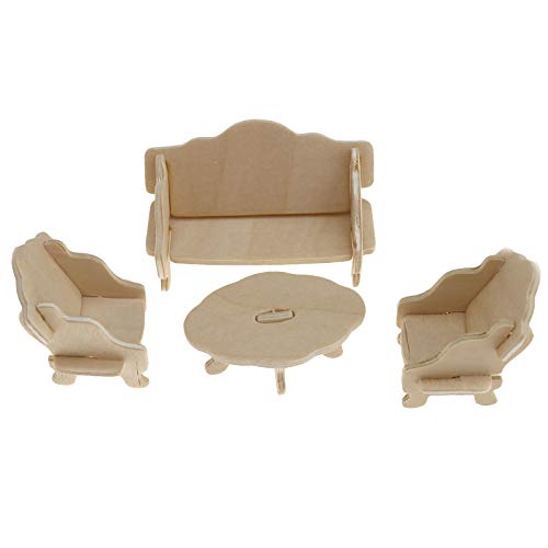 34er Puppenhaus Holz Möbel Set Puppenstube Zubehör Puppenmöbel Puppenhausmöbel – Bild 7