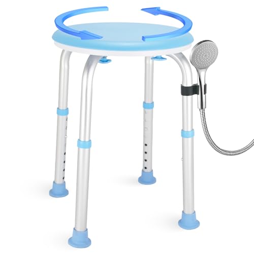 pxsulliao FSA/HSA Adjustable Swivel Bath Seat Shower Chair for Inside Shower, Shower Seat for Inside Tub Bathroom Bench Bath Chair for Elderly and Disabled,Eligible 350 lbs Adjustable Shower Stool