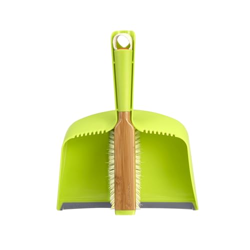 Full Circle Clean Team Brush & Dustpan Set, Green