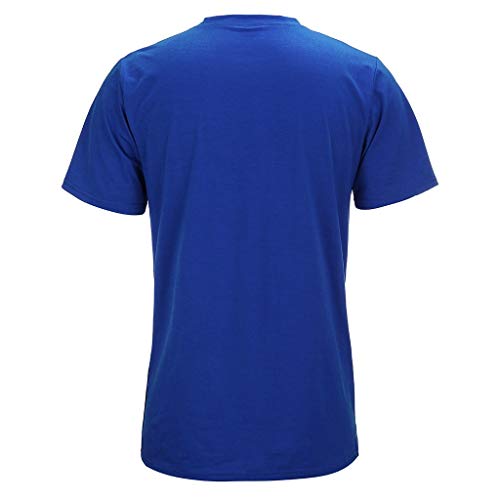 2019 Men 2 Piece Outfit Sport Set Casual Short Sleeve Summer Leisure Casual Short Thin Sets Sweatpants Baggy Blue