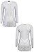 My1stWish Womens 78S Floral Lace Back Ladies Long Boyfriend Summer Cardigan Size 4/6 White