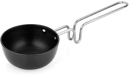 THE IDEAL STORE Hard Anodised 90mm Black Tadka Pan with 10 cm Diameter by chakmak