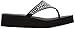 Skechers Cali Women's Vinyassa-Bindu Flip Flop,Black/Silver,7 M US