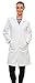 Dr. James Women’s Lab Coat for Medical Professionals, Classic Fit, Multiple Pockets, White US 6