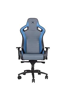Carbon Line Blue on Grey Sleek Design Gaming &amp; Lifestyle Chair by RapidX