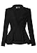 HyBrid & Company Women Double Notch Lapel Sharp Shoulder Pad Office Blazer
