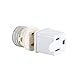 UL Listed Light Socket to Plug Screw-in Adapter w. Safety Seal Polarized 2 Prong to 3 Prong Outlet Adapter Grounding Plug Converter + Waterproof Outdoor Extension Cord Plug Cover (2 Sets)