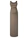 Womens Sleeveless Side Ruched Split Bodycon Maternity Maxi Dress Slim Round Neck Casual Pregnancy Tank Dress Khaki