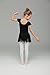 Girls' Dance Leotard Ruffle Short Sleeve by Mdnmd ,Black,(Tag 120) Age 4-6