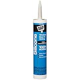 DAP 08649 10.1-Ounce Window and Door 100% Silicone Rubber Sealant, Almond