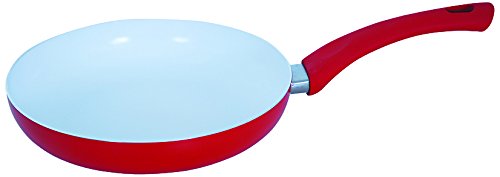 MSV Aluminium Frying Pan with Ceramic Coating, Red, 26 cm