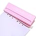 Chris.W Adjustable 6-Hole Punch for A5, Personal, Pocket Planner Inserts, 6 Sheet Capacity - 5.5mm Hole Diameter(Pink)