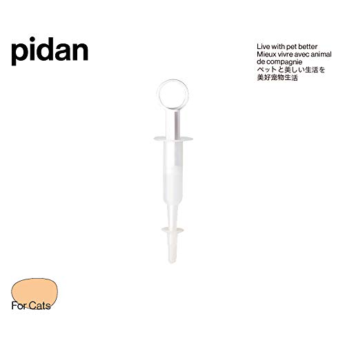 Pidan Pet Medicine Syringe for Cats Pet Piller Medicine Dropper Feeding Device Optimal Material Leakproof Ring Pistons Removable Parts Additional 3 Medicator Heads
