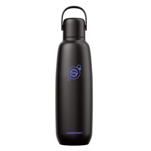 sodastream fizz & go Edelstahlflasche 0,9L, Thermosflasche, Black
