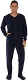PajamaMania Men’s Adult Fleece Footed Onesie Pajama Jumpsuit