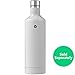Vremi 16 Ounce Stainless Steel Water Bottle - Double Walled Vacuum Insulated Metal Water Bottle Travel or Gym BPA Free with Leak Proof Lid - Keeps Drinks Hot or Cold Fits Standard Cup Holders - White